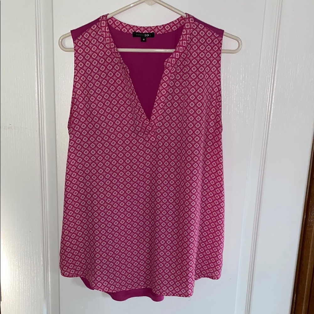 Papermoon Fuchsia Sleeveless Blouse, medium, EUC